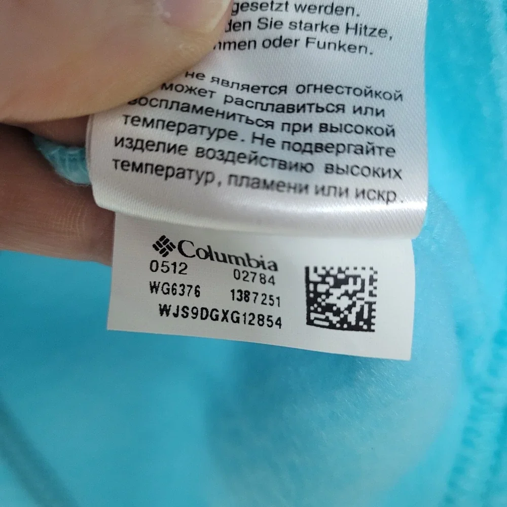 Columbia Benton Springs Fleece‎ Jacket Girls 14/16 Blue Full Zip Hiking WG6376